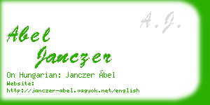 abel janczer business card